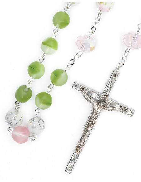 Tricolor Bohemian Glass Rosary Tricolor Bohemian Glass Rosary