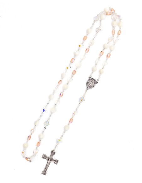 Crystal Mother of Pearl Rosary Crystal Mother of Pearl Rosary