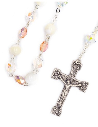 Crystal Mother of Pearl Rosary