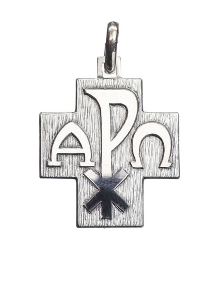 Sterling Silver Alpha Omega Cross Pendant