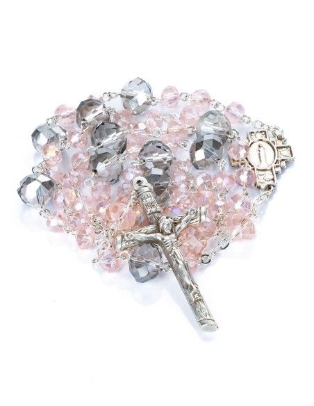 Purple Pink Glass Rosary | Vatican Gift