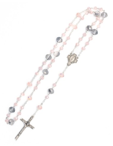 Purple Pink Glass Rosary | Vatican Gift