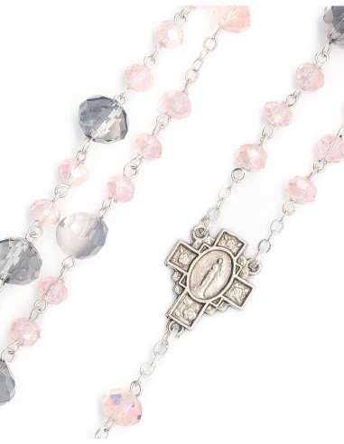 Purple Pink Glass Rosary | Vatican Gift