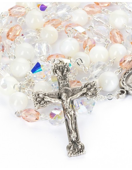 Crystal Mother of Pearl Rosary Crystal Mother of Pearl Rosary