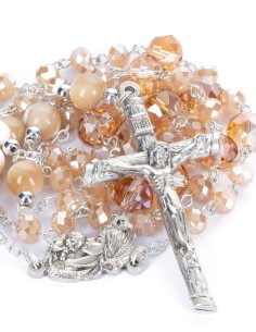 Mother of Pearl Bohemian Glass Rosary