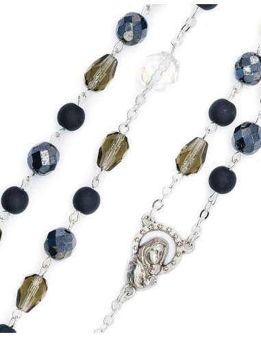 Dark Bohemian Glass Rosary
