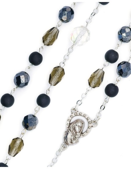 Dark Bohemian Glass Rosary
