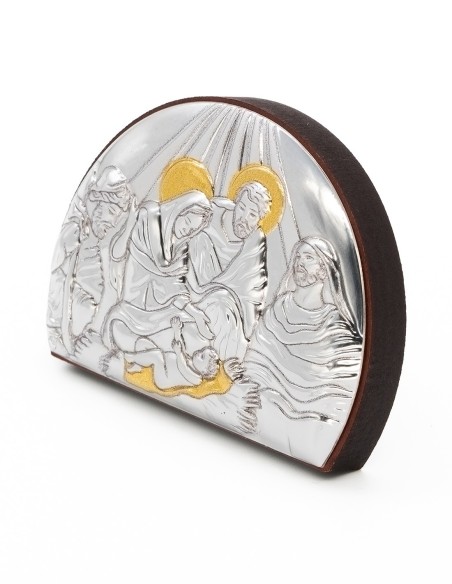 Nativity Metal Icon Glass Rosary Set