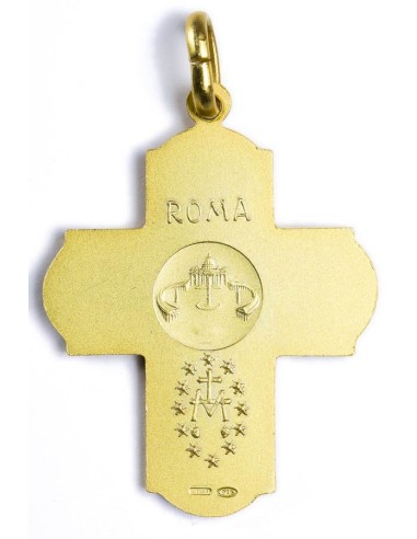 Gold Plated Sterling Silver Four Way Cross Pendant