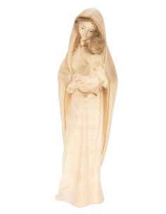 Virgin Mary Child Jesus Alpine Wood Statue 2