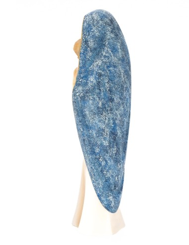 Virgin Mary Child Jesus Hand-painted Alpine Wood Statue