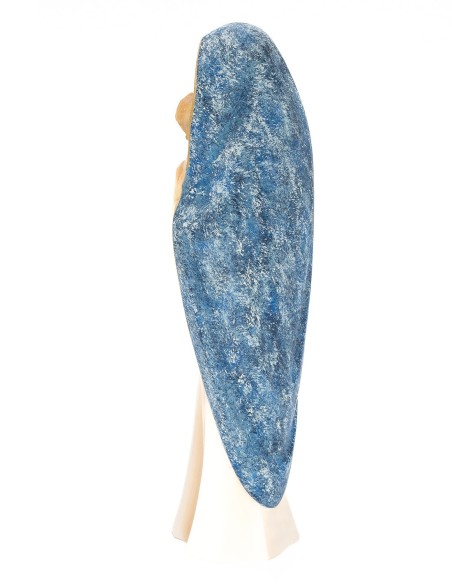 Virgin Mary Child Jesus Hand-painted Alpine Wood Statue