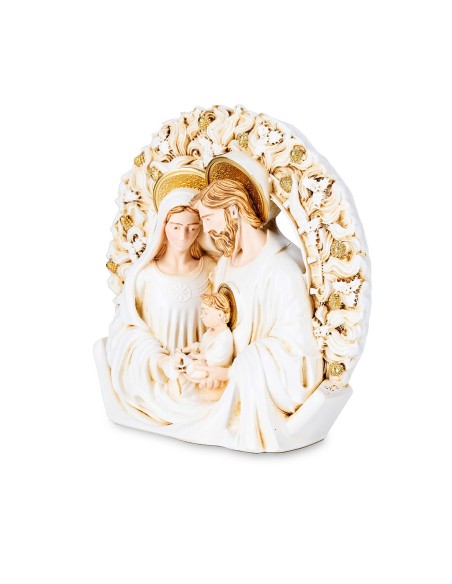 Holy Family Pure White Statue