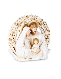 Holy Family Pure White Statue 2