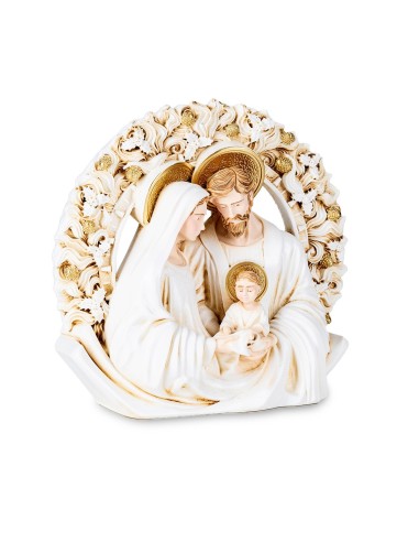 Holy Family Pure White Statue