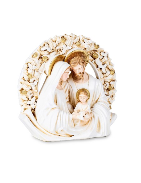 Holy Family Pure White Statue