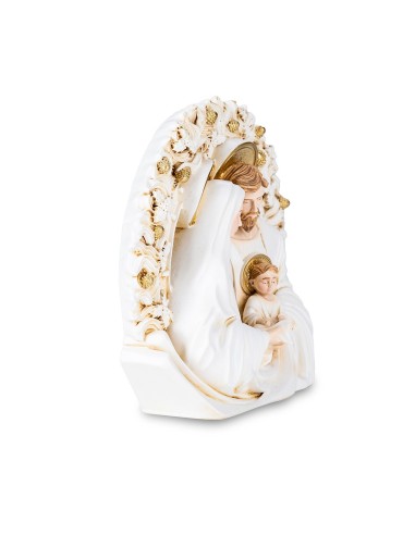 Holy Family Pure White Statue