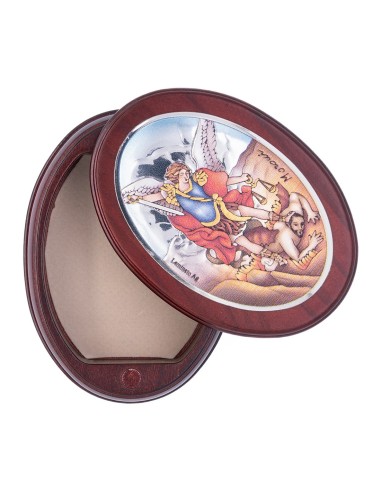 St. Michael Archangel Oval Rosary Box