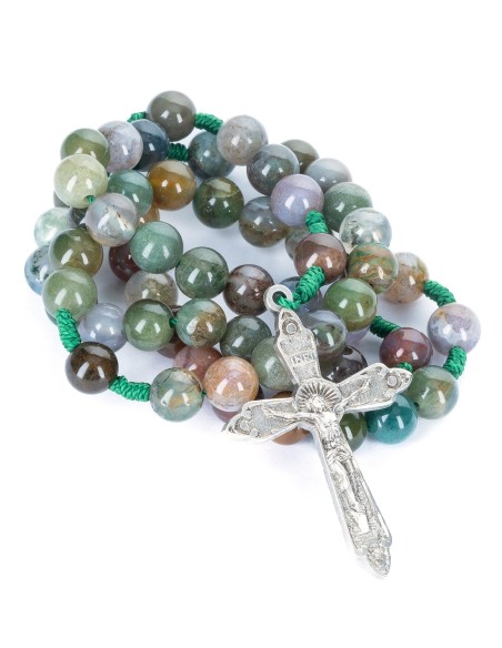 Green Paracord Agate Rosary Green Paracord Agate Rosary