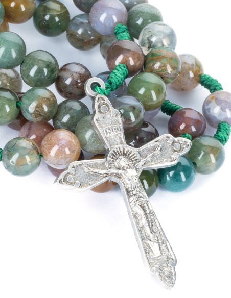 Green Paracord Agate Rosary Green Paracord Agate Rosary
