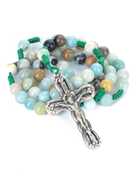 Green Paracord Amazonite Rosary