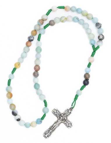 Green Paracord Amazonite Rosary