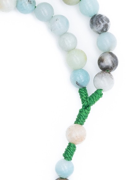 Green Paracord Amazonite Rosary