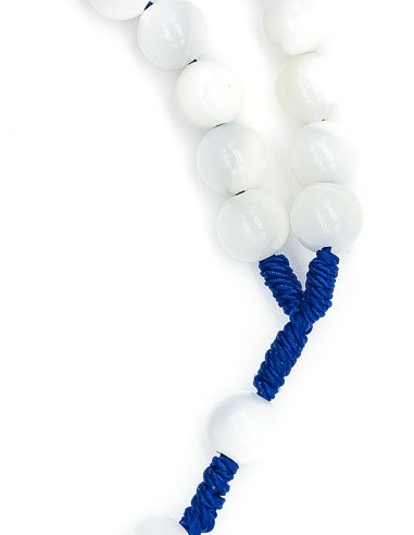 Blue Paracord Mother of Pearl Rosary