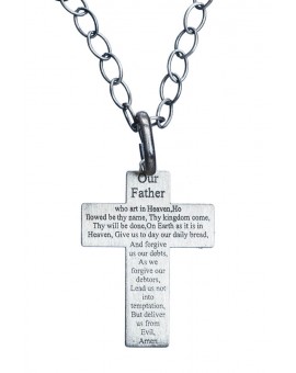 Our Father Sterling Silver Crucifix