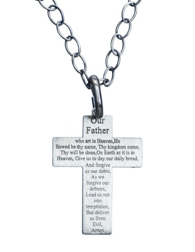 Our Father Sterling Silver Crucifix