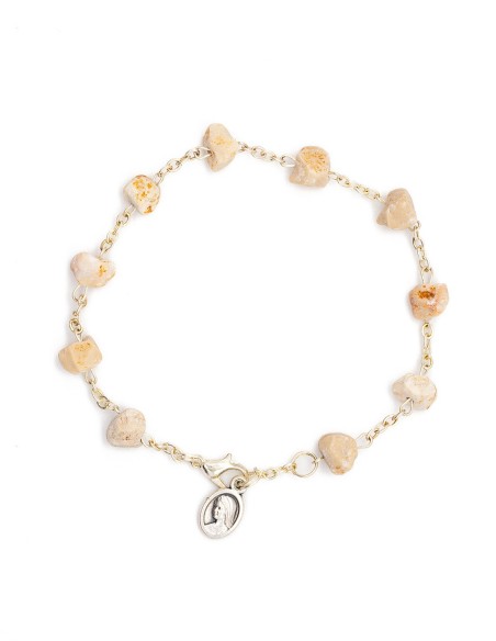 Medjugorje Stone Rosary Necklace Bracelet Set