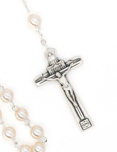 Jubilee Glass Pearls Rosary Fabric Bag Set