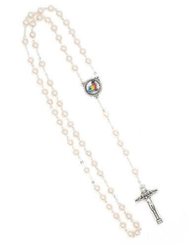 Jubilee Glass Pearls Rosary Fabric Bag Set