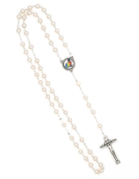 Jubilee Glass Pearls Rosary Fabric Bag Set Jubilee Glass Pearls Rosary Fabric Bag Set