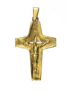 Pope Francis modern Crucifix brass Pope Francis modern Crucifix brass