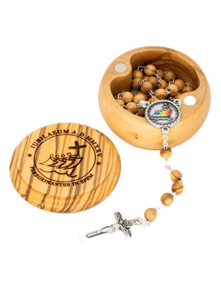 Olive Wood Jubilee Rosary Box Set Olive Wood Jubilee Rosary Box Set