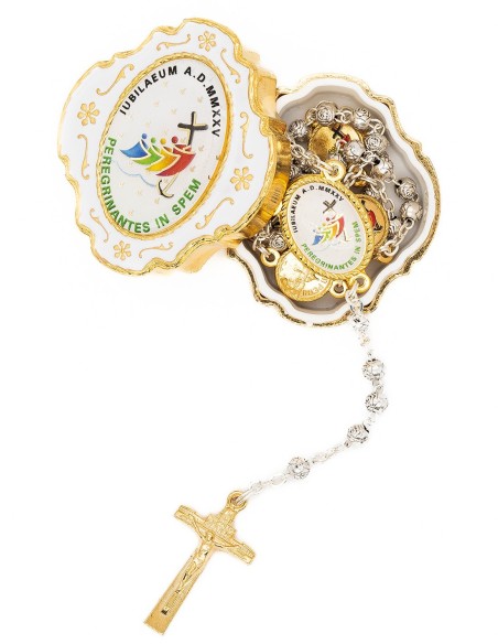 Rose Beads Jubilee Rosary Box Set Rose Beads Jubilee Rosary Box Set