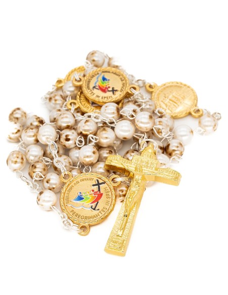 Variegate Glass Pearls Jubilee Rosary Variegate Glass Pearls Jubilee Rosary