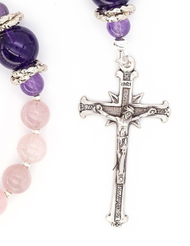 Sweet Rose Quartz Amethyst Rosary