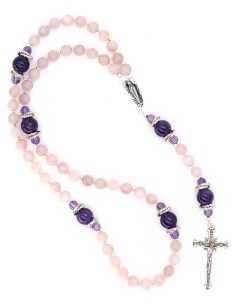 Sweet Rose Quartz Amethyst Rosary 2