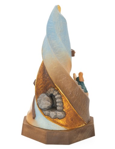 Calvary Easter Scene Gold Foil Flame Alpine Wood