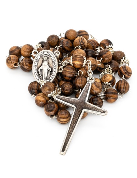 Variegated Wooden Beads Rosary Bracelet Set Variegated Wooden Beads Rosary Bracelet Set