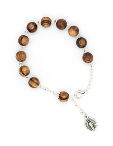Variegated Wooden Beads Rosary Bracelet Set Variegated Wooden Beads Rosary Bracelet Set