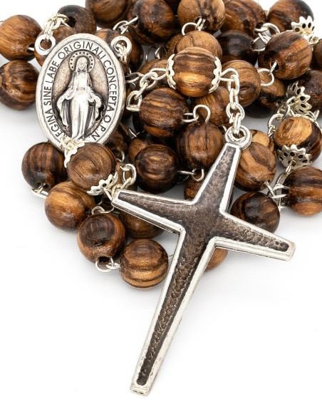 Variegated Wooden Beads Rosary Bracelet Set Variegated Wooden Beads Rosary Bracelet Set