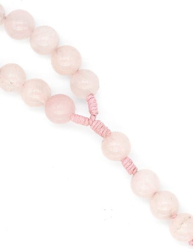 Gently Pink Paracord Quartz Rosary | Vatican Gift