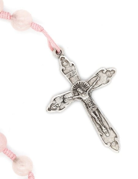 Gently Pink Paracord Quartz Rosary | Vatican Gift