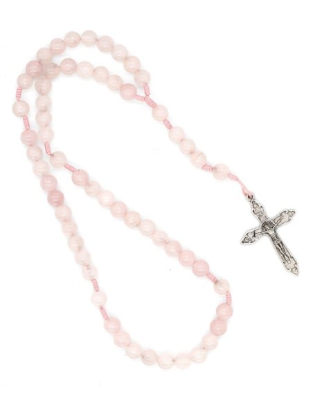 Gently Pink Paracord Quartz Rosary
