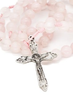 Gently Pink Paracord Quartz Rosary