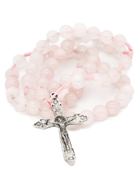 Gently Pink Paracord Quartz Rosary