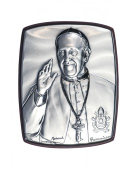 Pope Francis quad Bilaminate Sterling Silver icon